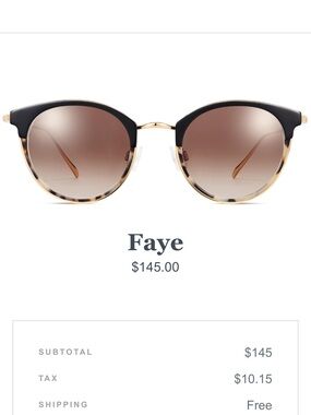 Warby Parker Faye Women's Sunglasses - Black & Tortoiseshell